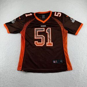 Nike On Field Cleveland Browns Barkevious Mingo Jersey Youth Large Brown Limited